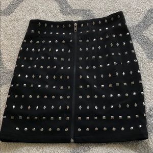Forever 21 studded black mini skirt
